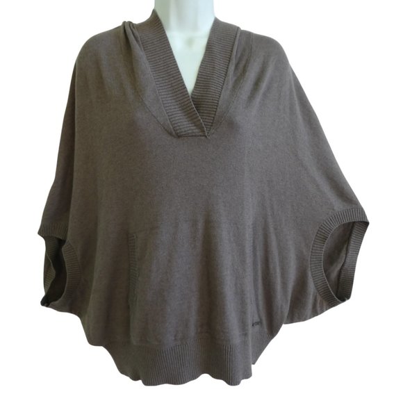 Prana Daria Cocoon Knit Hoodie Sweater Organic Cotton Merino Wool Blend Truffle - Picture 2 of 6